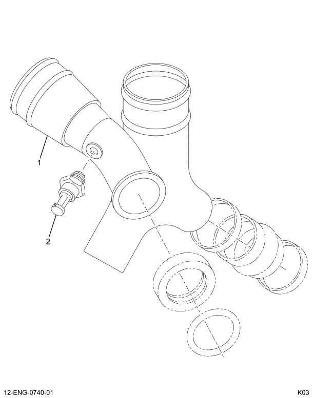 1833621C91 MANIFOLD ASSY TURBO AIROUT