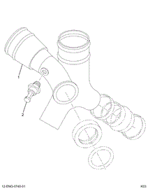 1833621C91 MANIFOLD ASSY TURBO AIROUT