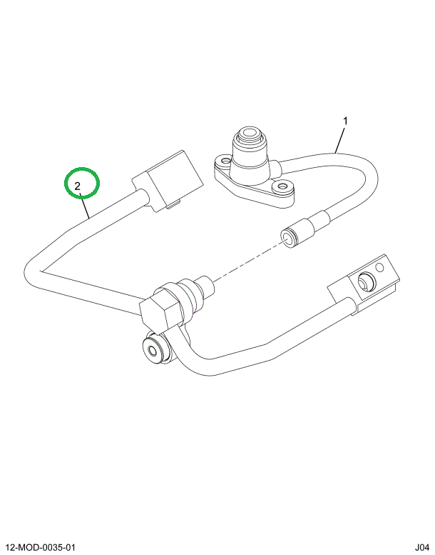 1835076C92 TUBE AY REAR ENGINE