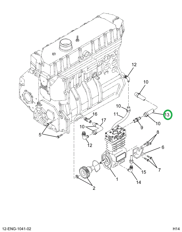 1836424C2 Hose 5 ID X 6