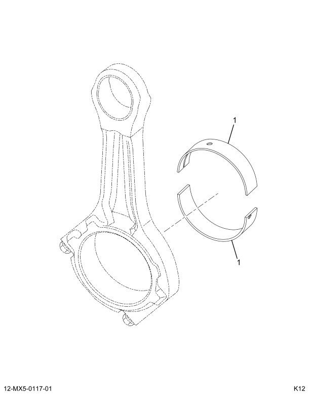 1837202C91 BEARING,PACKAGE ROD BEARING .0