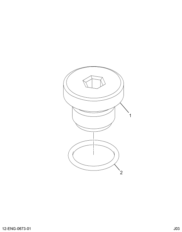 1837644C91 PLUG ASSY O-RING M12 X 1.5