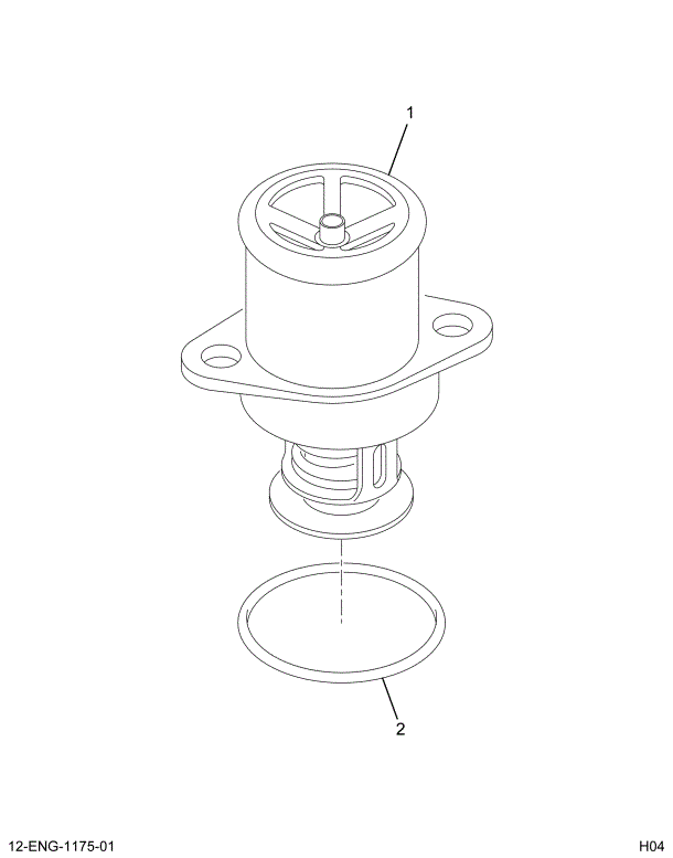 1837971C91 THERMOSTAT ASSY 89 DEG ALUM