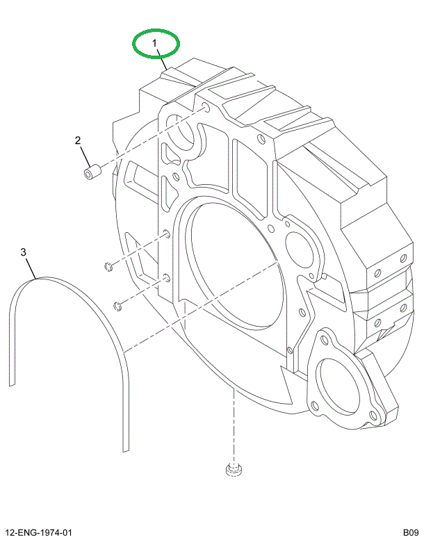 1840100C5 HOUSING FLYWHEEL-SAE#2