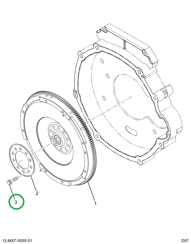 1840114C2 BOLT FLYWHEEL M10X50MM