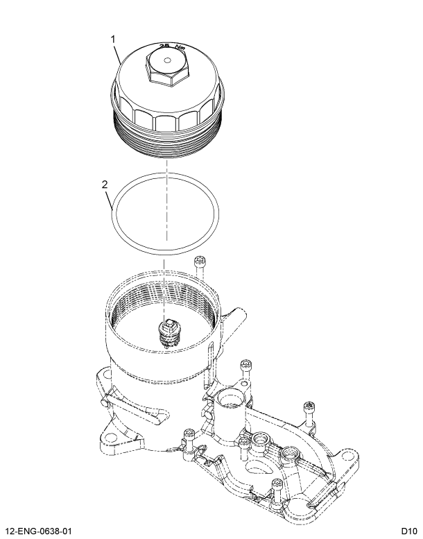 1840754C91 CAP,KIT OIL FILTER CAP