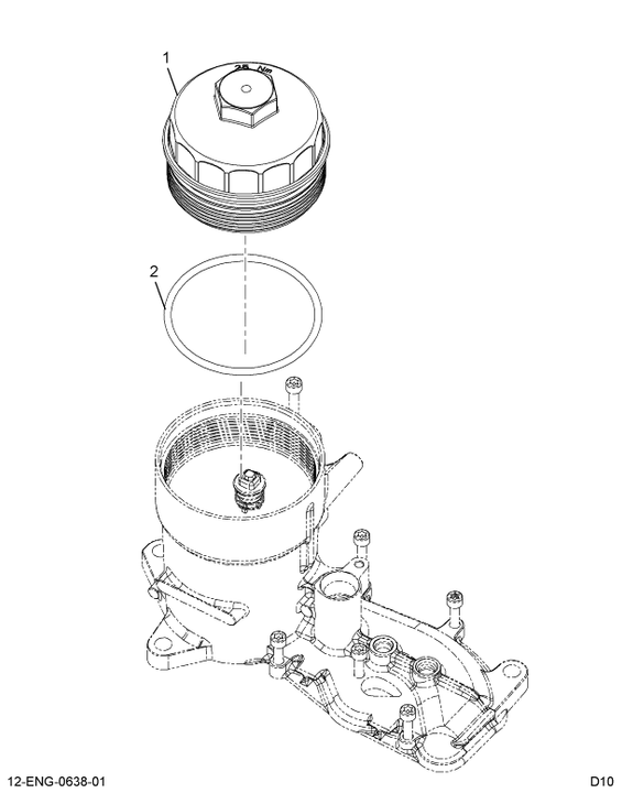 1840754C91 CAP,KIT OIL FILTER CAP