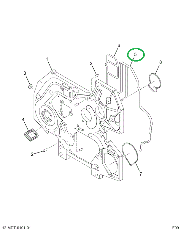 1841016C1 GASKET FC REAR HALF (OIL)