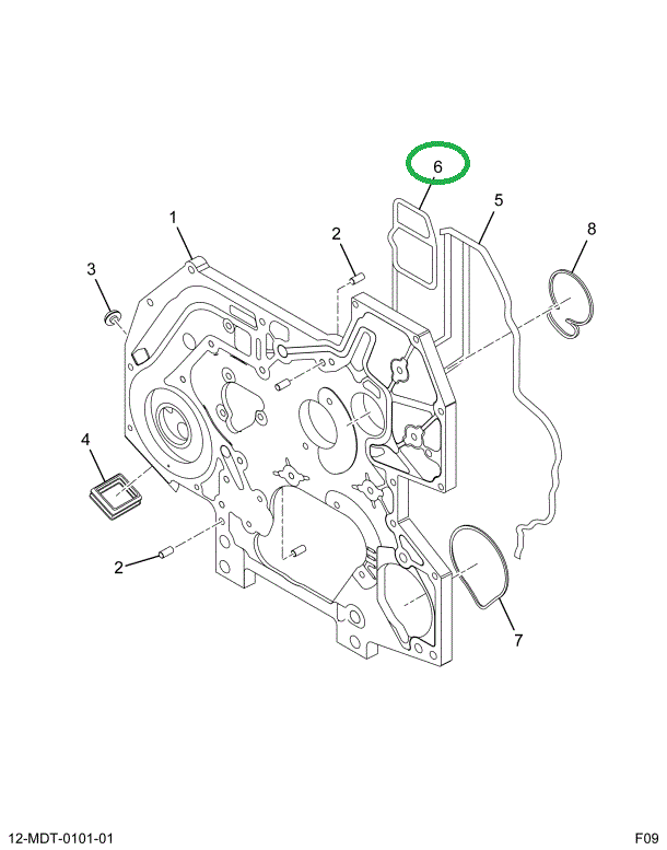 1841017C1 GASKET FC REAR HALF (COOLANT)