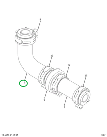 1842238C2 ELBOW 3/8 RUBBER HOSE