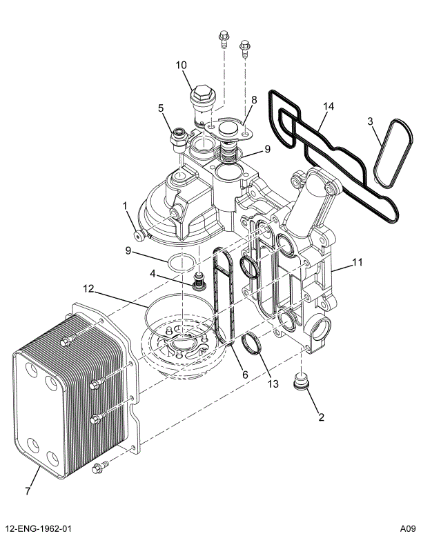 1842544C94 COOLER,MOD ASSY ENGINE OIL COO