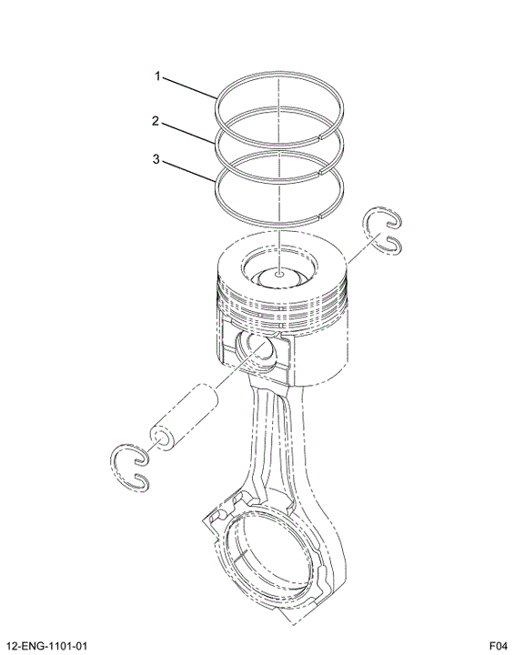 1842551C92 PACKAGE,KIT PISTON RING I-313