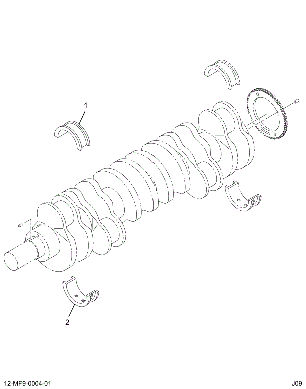 1842566C92 BEARING,KIT CRANKSHAFT FRONT B