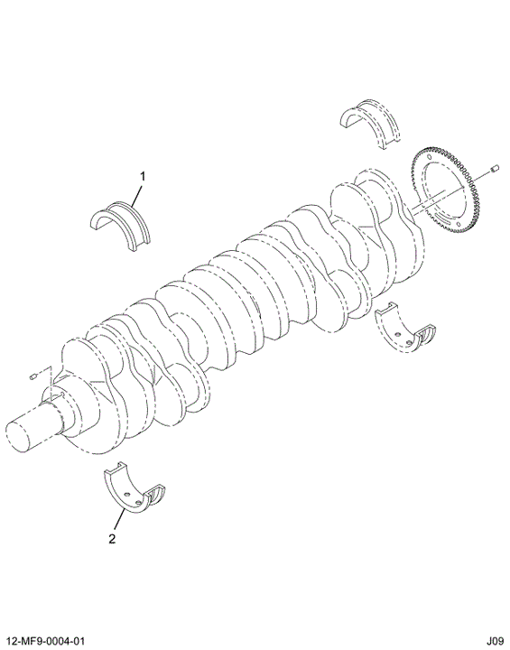 1842566C92 BEARING,KIT CRANKSHAFT FRONT B