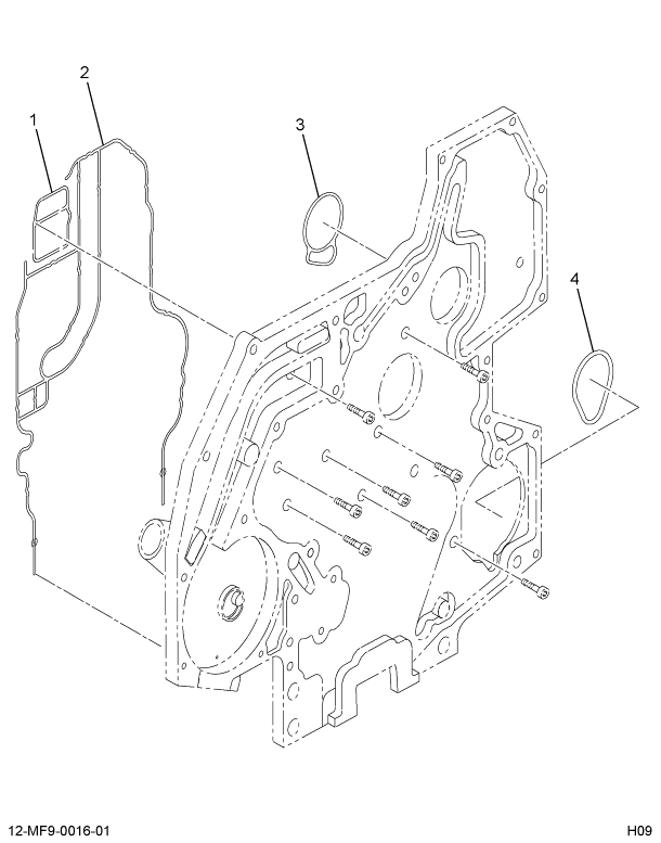 1842662C91 COVER,KIT, SEALS, FRONT COVER-