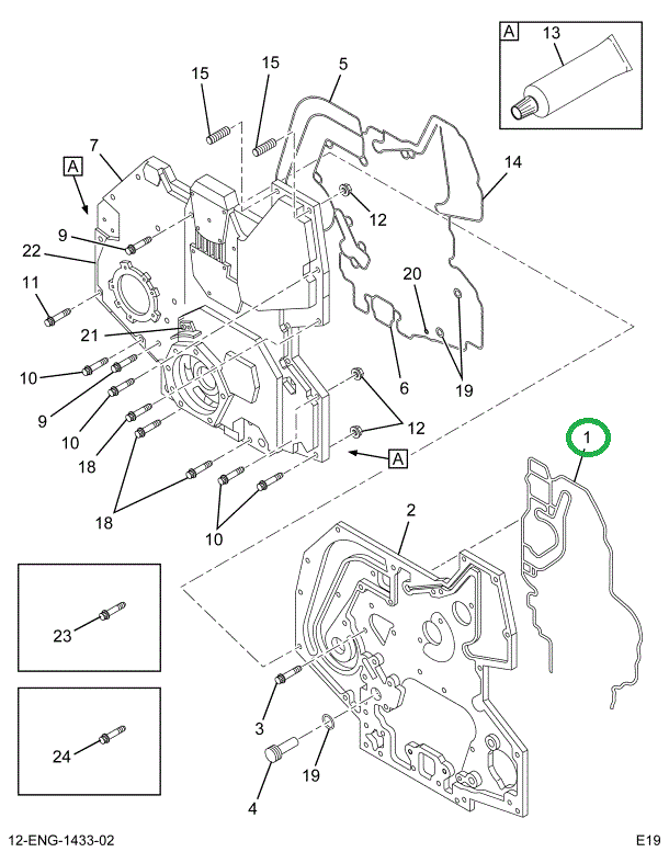 1842910C1 GASKET FRONT COVER CCASE