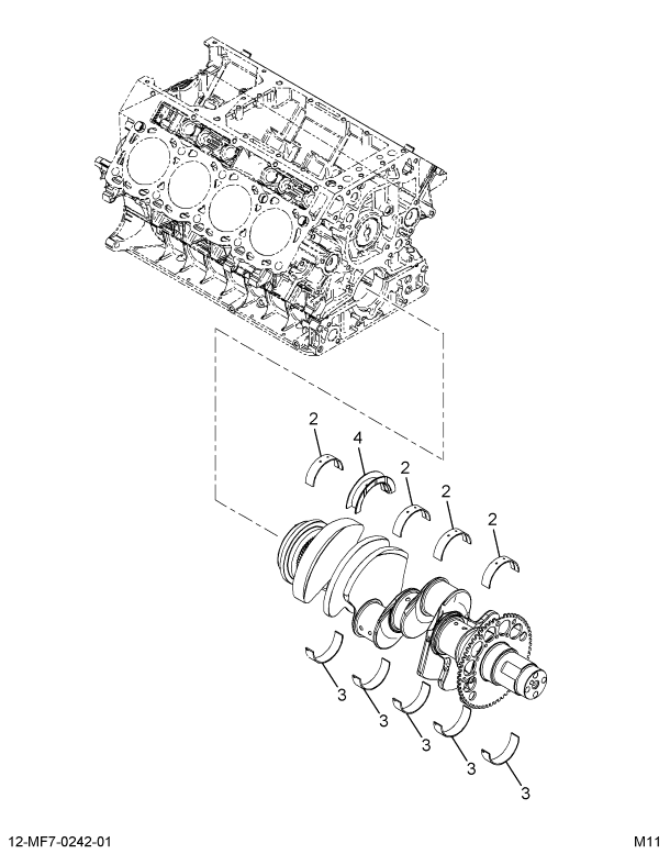 1843028C93 BEARING,KIT,  CRANKSHAFT BRG S