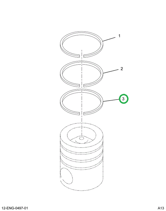 1843278C1 RING OIL CONTROL .020 O/S