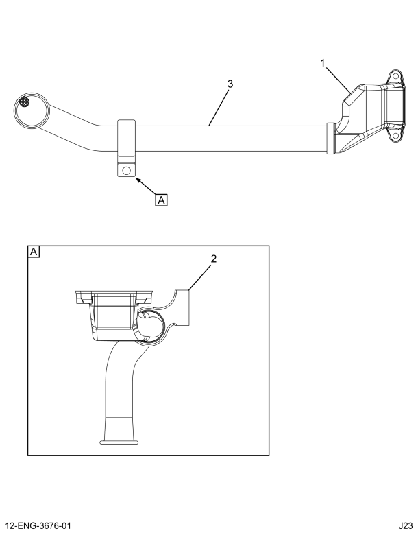 1843690C1 TUBE ASSY SUCTION REAR SUMP W/