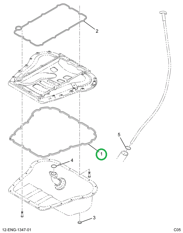 1843988C1 GASKET LOWER OIL PAN