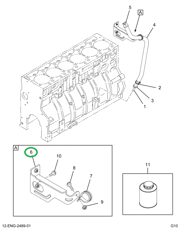 1845097C1 BRACKET OIL FILLER TUBE