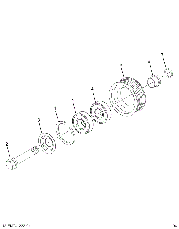 1845499C91 PULLEY ASSEMBLY 8 GROOVE IDLER