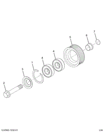 1845499C91 PULLEY ASSEMBLY 8 GROOVE IDLER