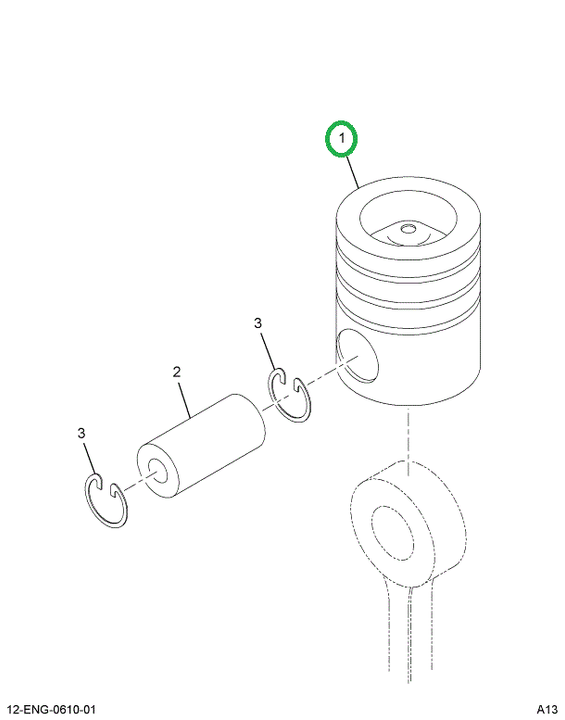 1845521C1 PISTON .02 O/S