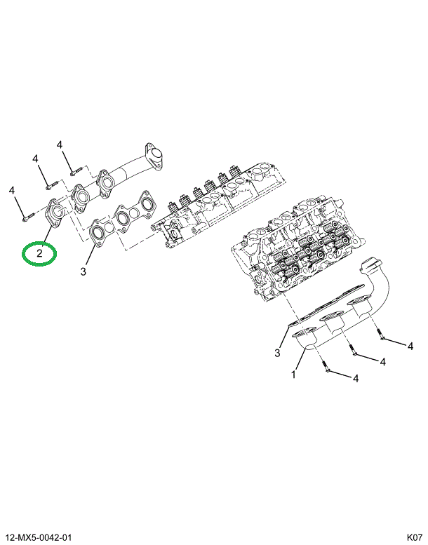 1845832C1 MANIFOLD EXHAUST RIGHT