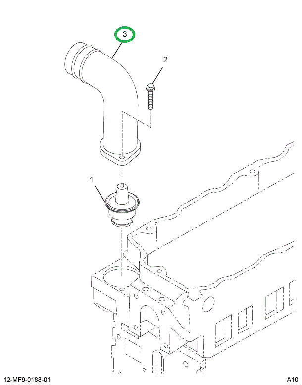 1848066C1 TUBE ASSY WATER OUTLET