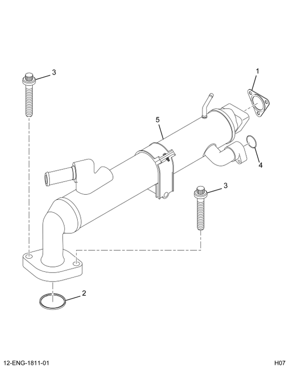 1848258C93 COOLER,KIT EGR COOLER