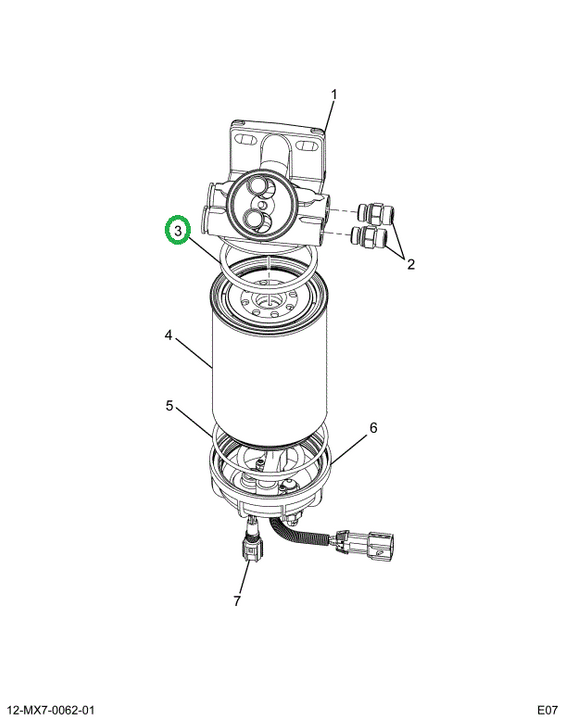 1848669C2 Seal, Header, Fuel Filter, Pri