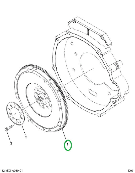 1850703C1 Flywheel Assembly, Engine Manu