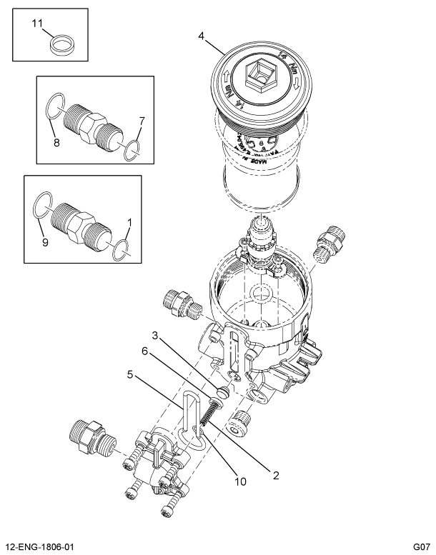 1854267C94 FILTER,KIT FUEL FILTER SEAL &