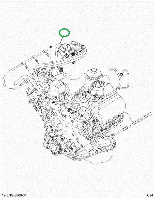 1854324C98 Harness, Engine, Sensor