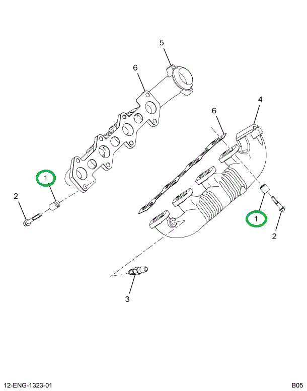 1858065C1 SPACER EXH MANIFOLD BOLT