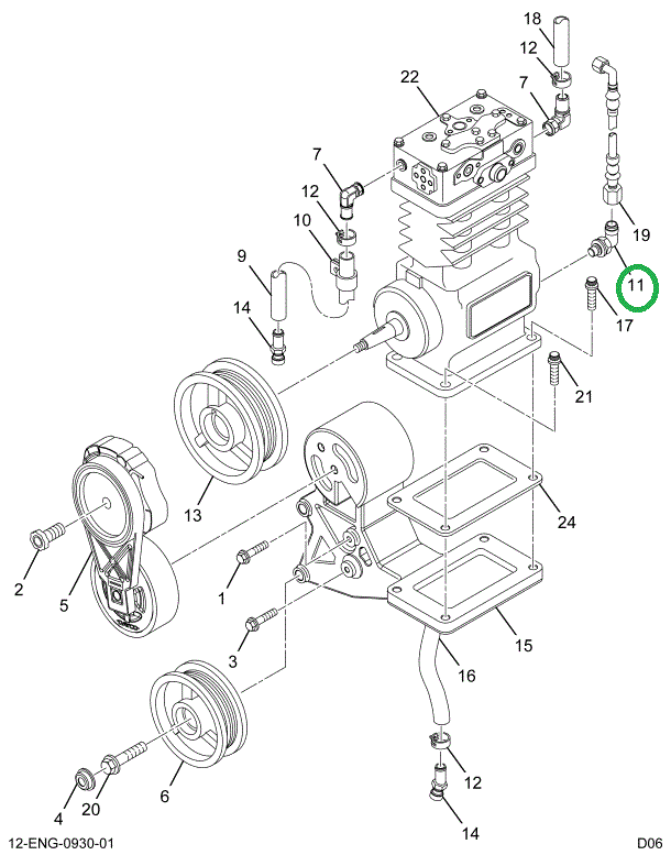 1858325C1 ELBOW 1/4 FLARE TO M10  90DEG