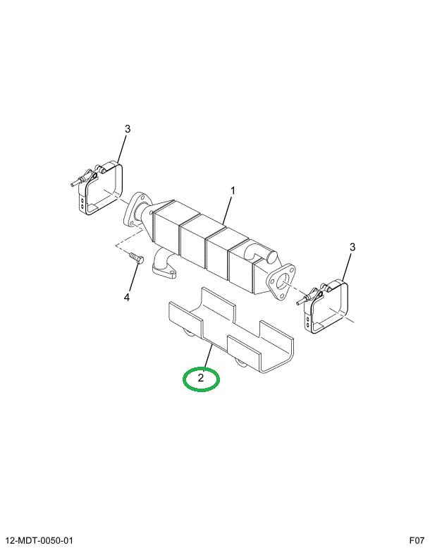 1872281C1 BRACKET 330MM EGR COOLER