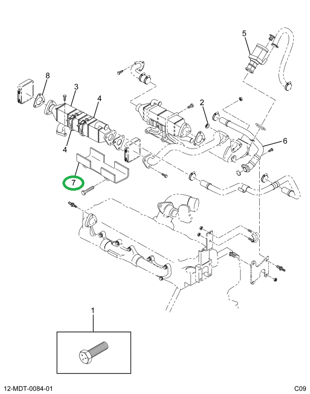 1872282C1 BRACKET 260MM EGR COOLER