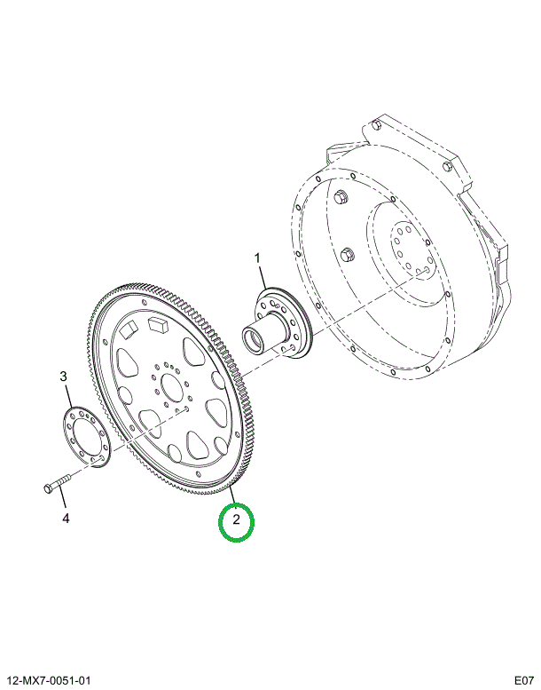 1872327C1 FLYWHEEL ASSY FLEX PLATE