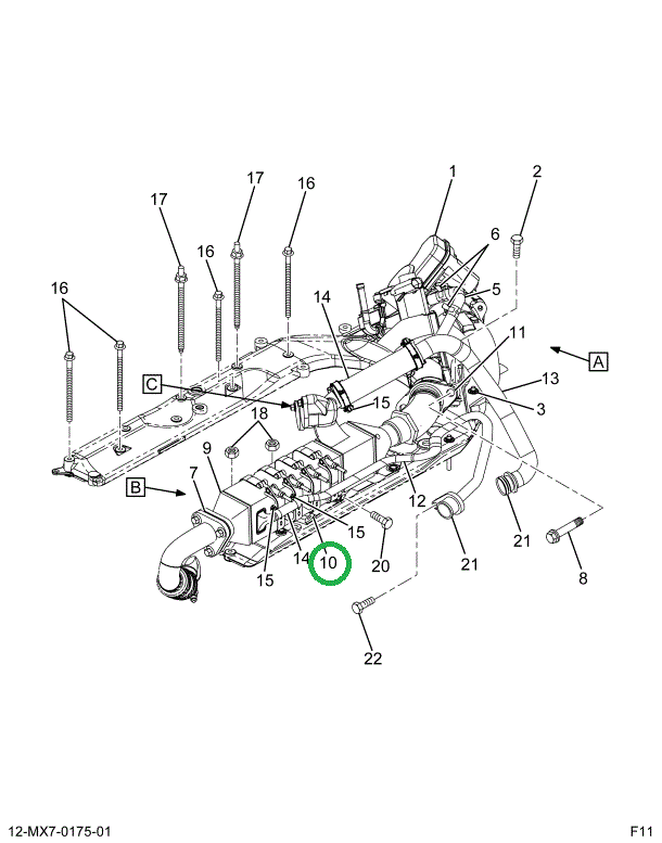 1872540C1 BRACKET EGR COOLER