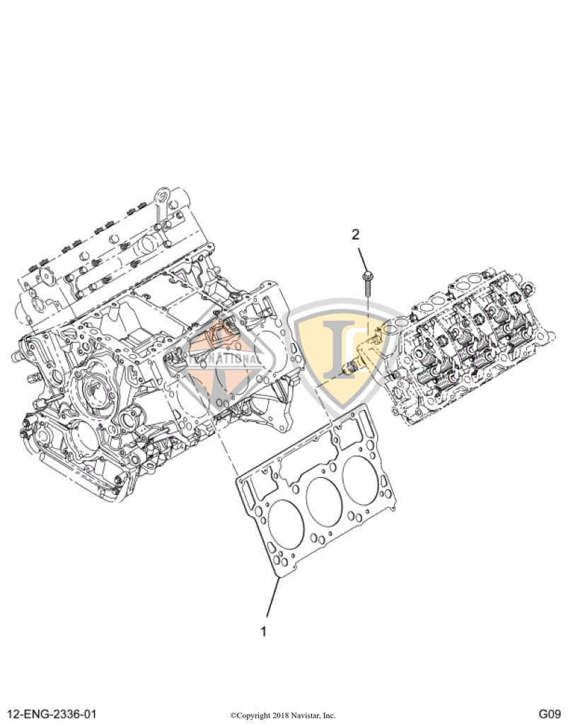 1872842C94 GASKET,KIT HEAD GASKET W/ BOLT