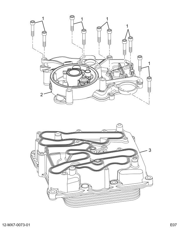 1873241C94 COVER ASSY OIL CLR W/FLTR BASE