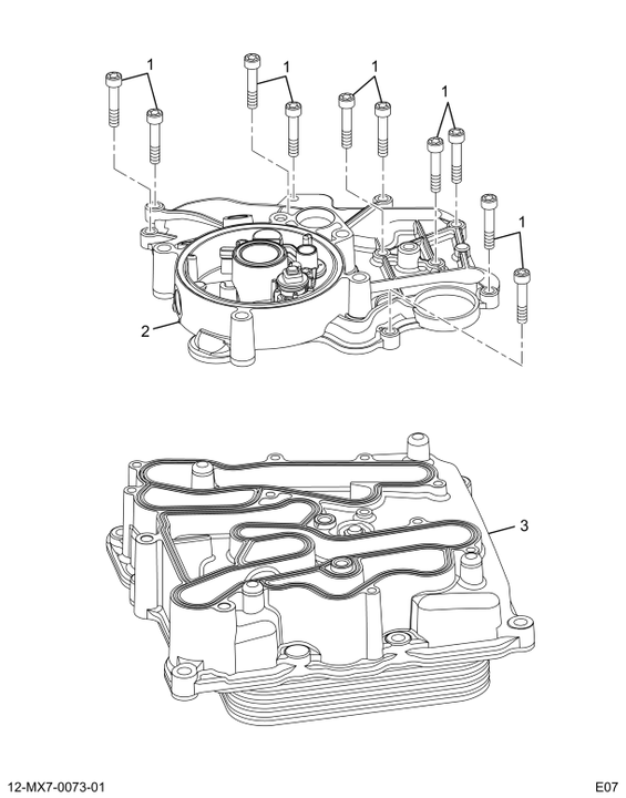 1873241C94 COVER ASSY OIL CLR W/FLTR BASE