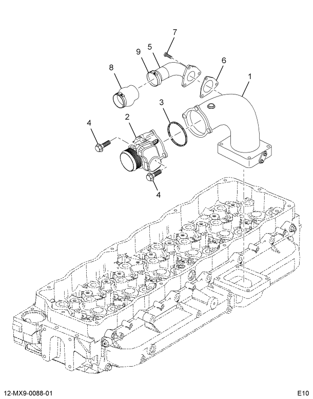 1873264C92 DUCT ASSY INLET & EGR MIXER