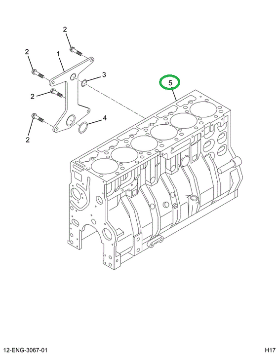 1873853C97 Crankcase Assy, 570 W/ Ladder