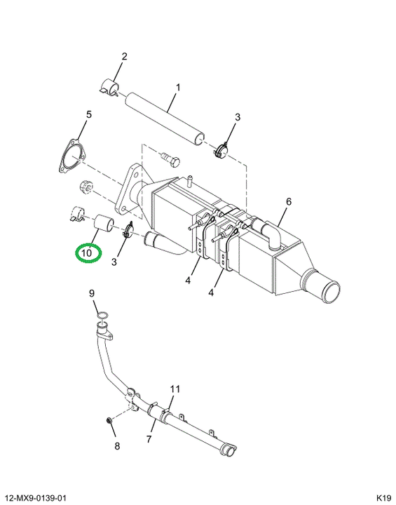 1873940C3 Hose Coolant Tube EGR