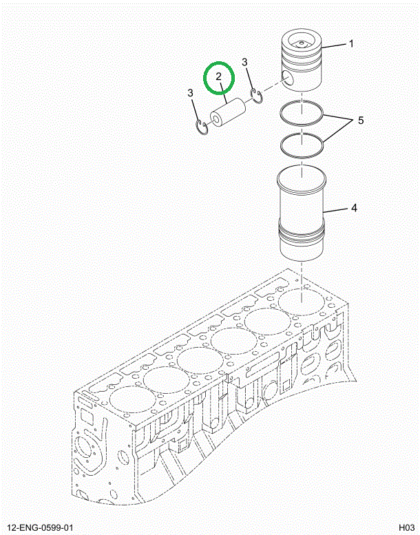 1874253C2 PIN, I6 PISTON, I313