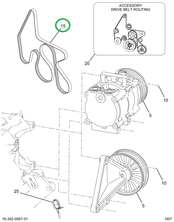 1874521C1 BELT FAN V-RIB 3400MM LG W/OAC