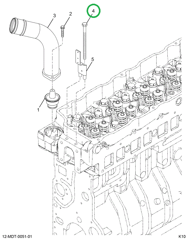 1874681C1 BOLT M10 X 100MM THD LOCK